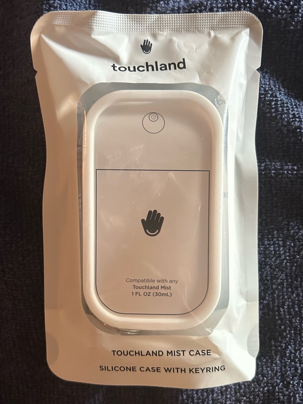 Touchland White Silicone Mist Case with Keyring
